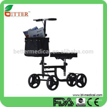 Aluminum height adjustable orthopedic knee walker